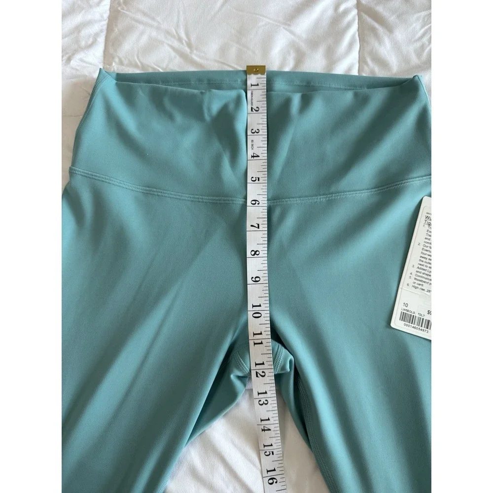 New Lululemon Size 10 Wunder Train HR Tight 28" TDLT Tide Teal Leggings SOLD OUT - Picture 5 of 9